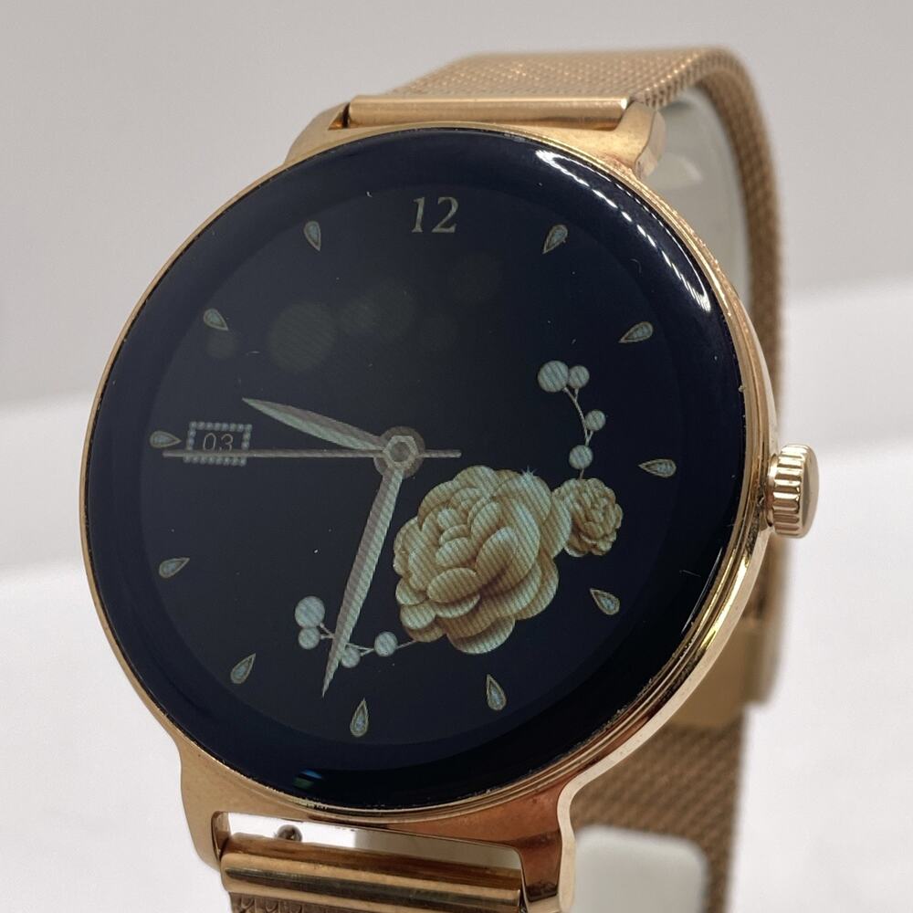 Womens Rose Gold Smart Watch Calling Works No Chrger